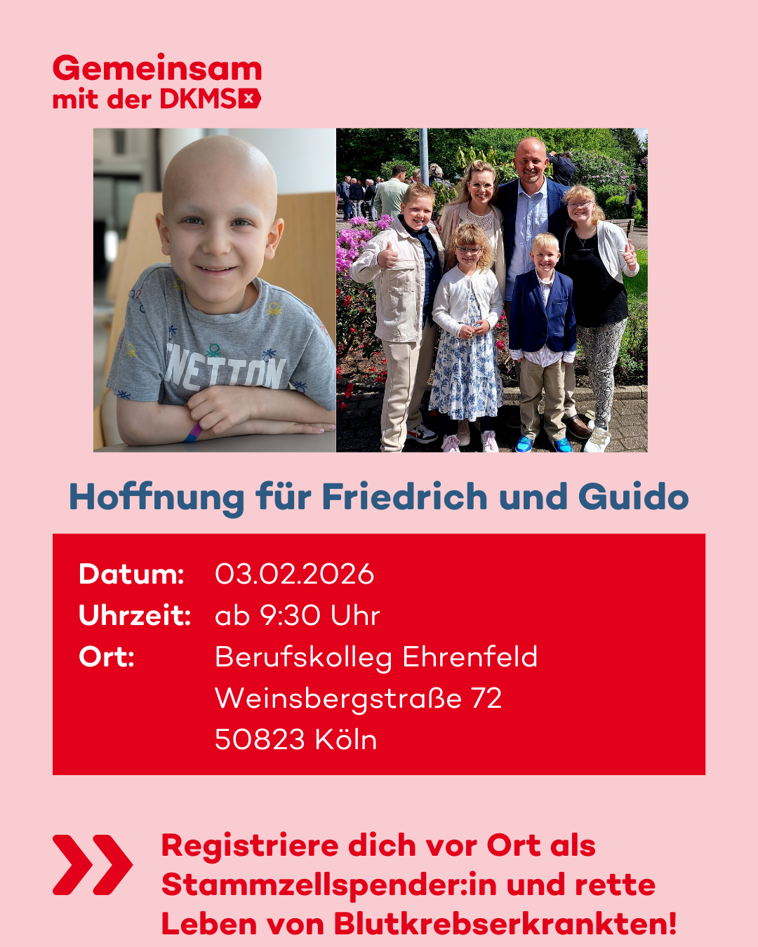 DKMS Aktion Post BK Ehrenfeld